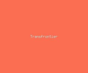 transfrontier meaning, definitions, synonyms