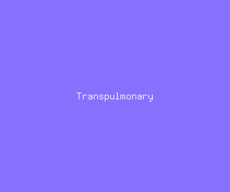 transpulmonary meaning, definitions, synonyms