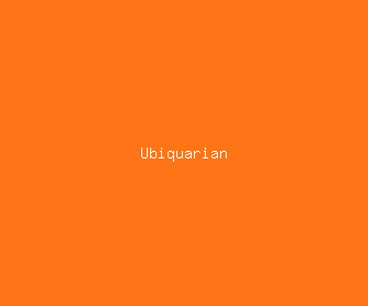 ubiquarian meaning, definitions, synonyms