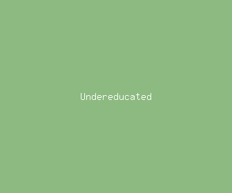 undereducated meaning, definitions, synonyms