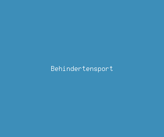 behindertensport meaning, definitions, synonyms