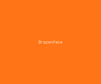 brazenface meaning, definitions, synonyms