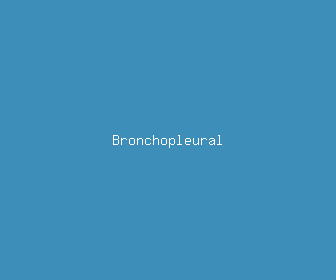 bronchopleural meaning, definitions, synonyms