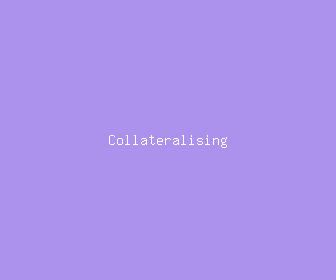 collateralising meaning, definitions, synonyms