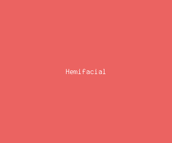 hemifacial meaning, definitions, synonyms