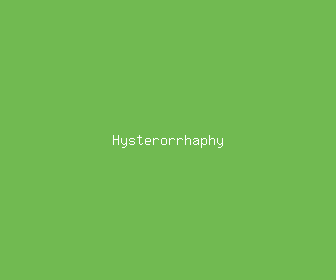 hysterorrhaphy meaning, definitions, synonyms