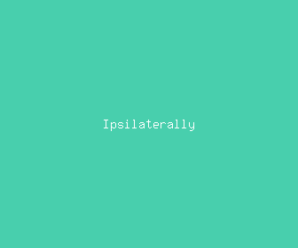 ipsilaterally meaning, definitions, synonyms