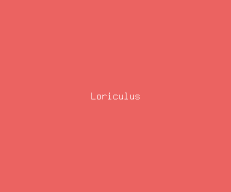 loriculus meaning, definitions, synonyms