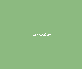 minuscular meaning, definitions, synonyms