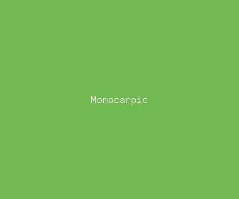 monocarpic meaning, definitions, synonyms