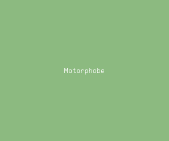 motorphobe meaning, definitions, synonyms