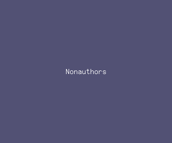nonauthors meaning, definitions, synonyms