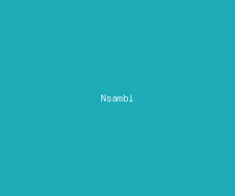 nsambi meaning, definitions, synonyms