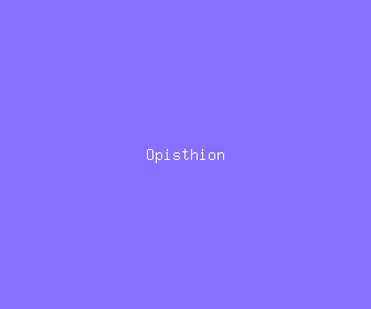 opisthion meaning, definitions, synonyms