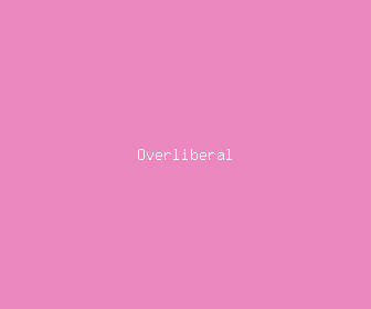 overliberal meaning, definitions, synonyms