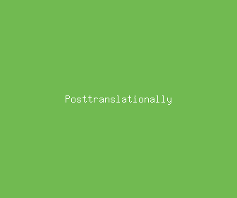posttranslationally meaning, definitions, synonyms