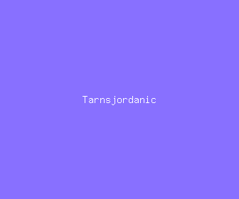 tarnsjordanic meaning, definitions, synonyms