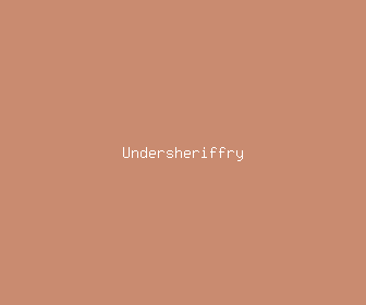 undersheriffry meaning, definitions, synonyms