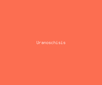 uranoschisis meaning, definitions, synonyms